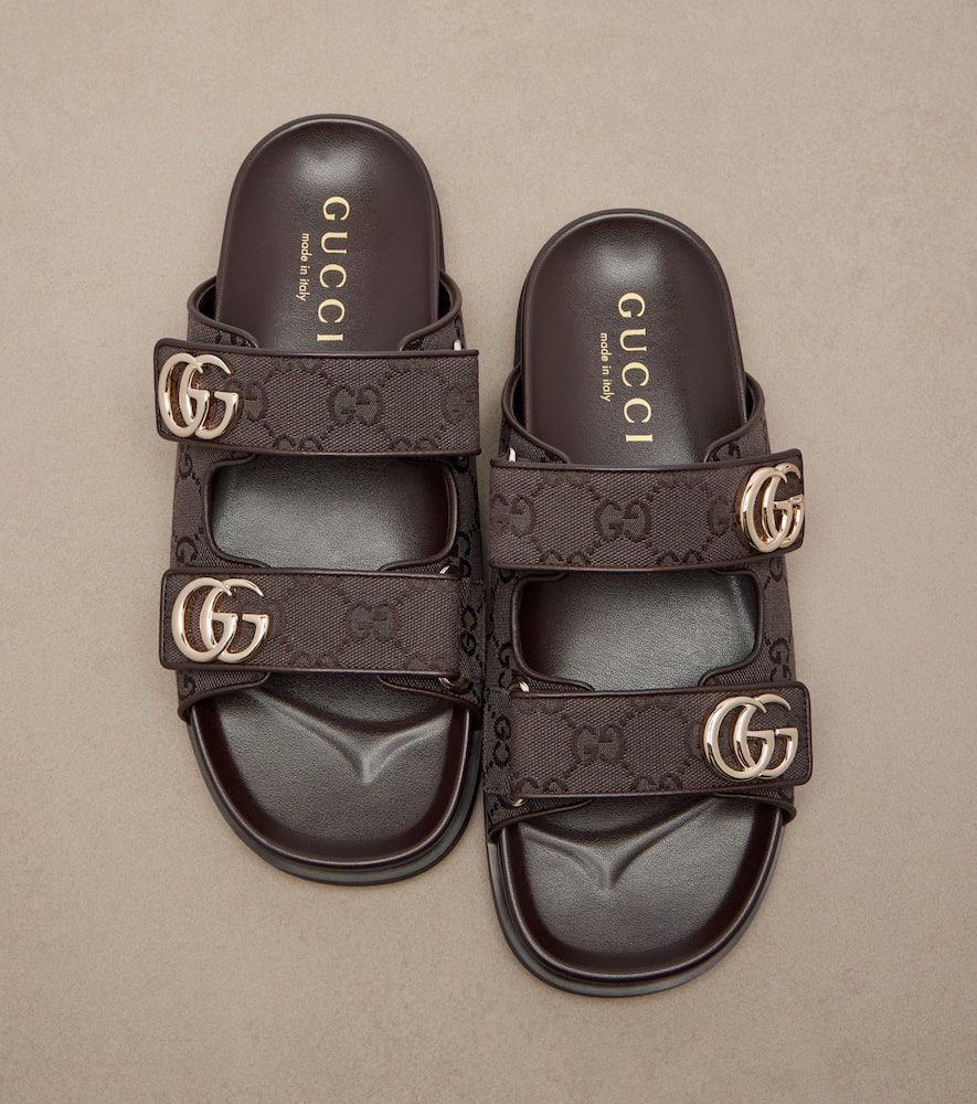Double G GG Canvas sandals