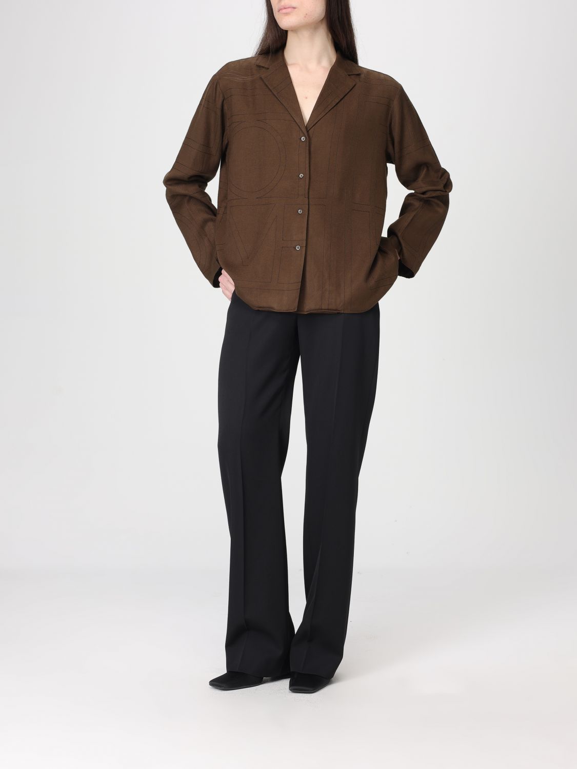 Monogram flannel shirt - Black