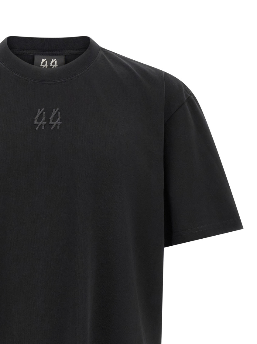 Classic logo-embroidered cotton T-shirt - Black