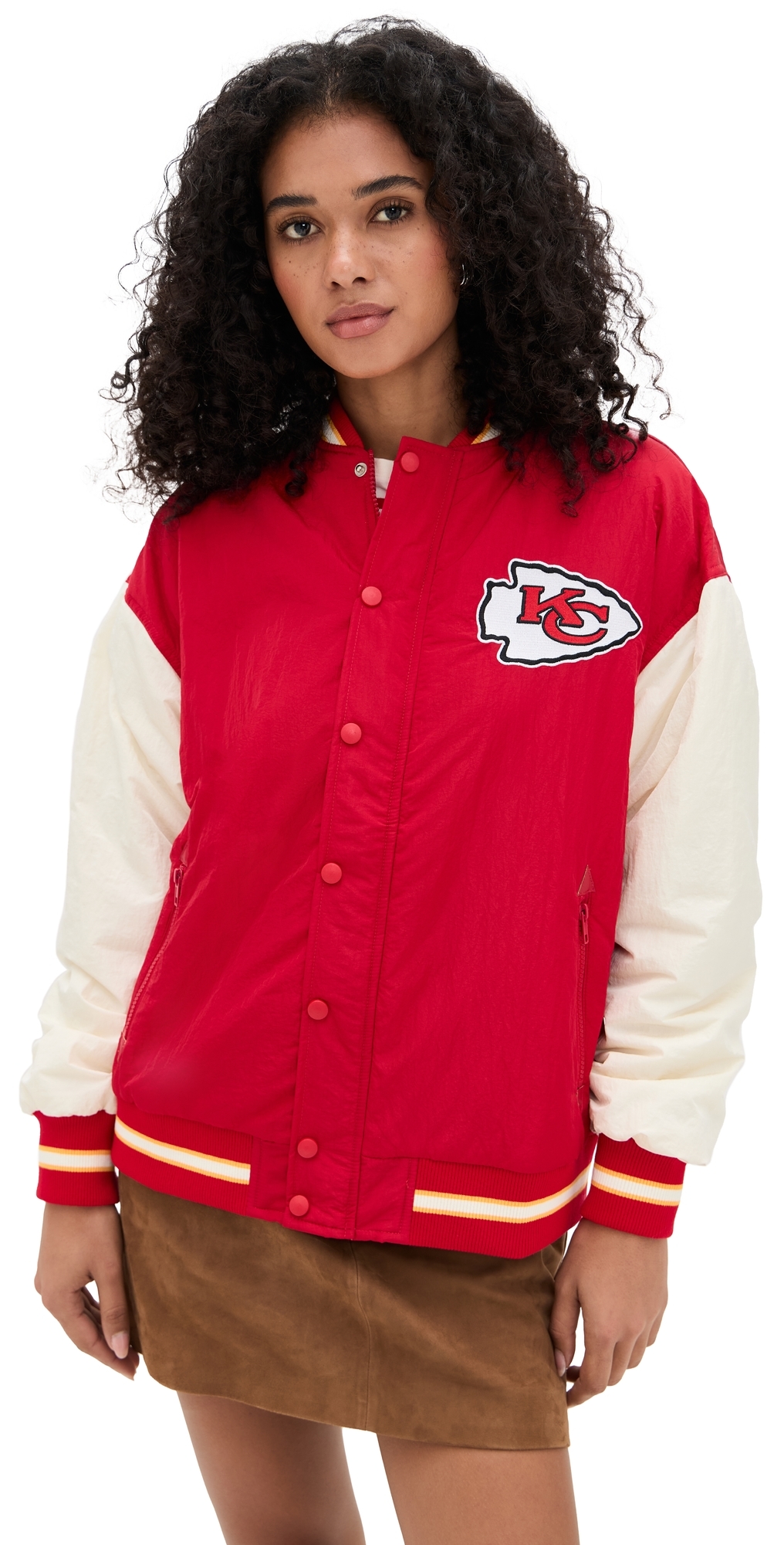 Chiefs Colorblock Bomber Jacket Chiefs Red/Sugar Swizzle