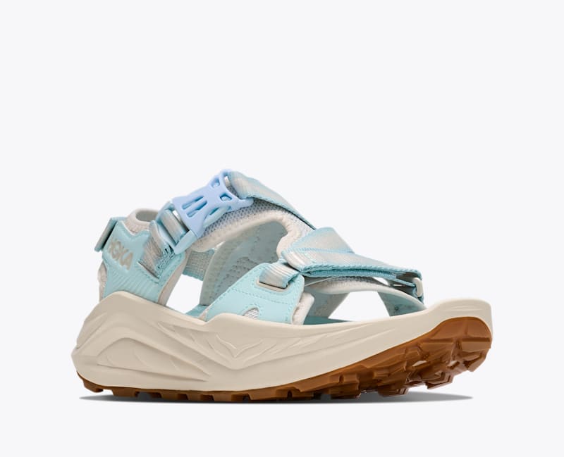 HOKA Women's Infini Hike TC Shoes in Glimmering Blue/Alabaster