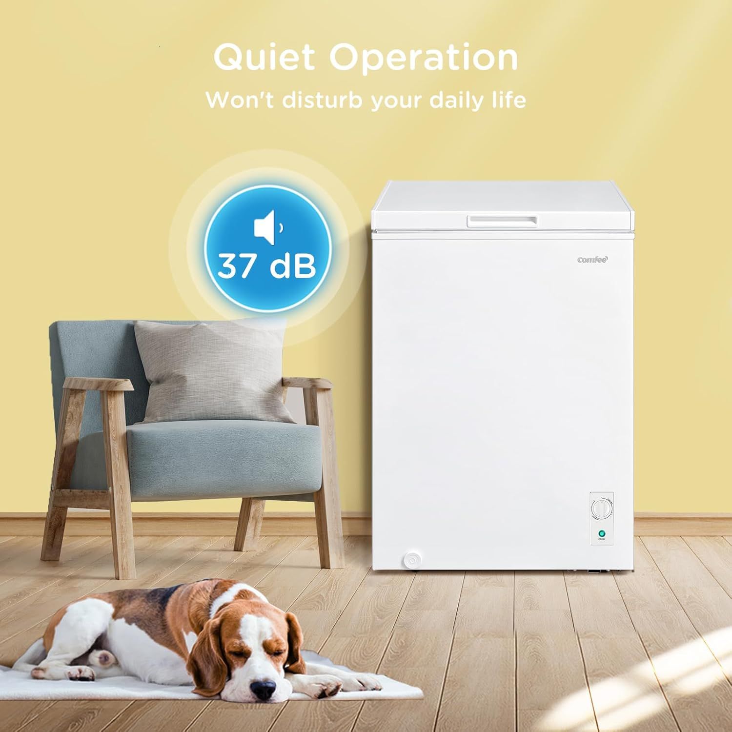 Living And Home 143L Chest Freezer With Digital Temperature Control Fridge&freezer Convertion In White
