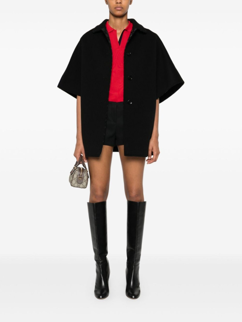 Black GG Reversible Coat