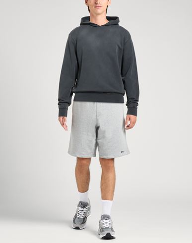 Man Sweatshirt Charcoal Size S Cotton, Elastane