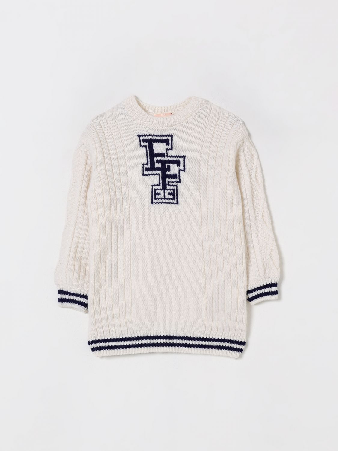 Intarsia-logo sweater - Neutrals