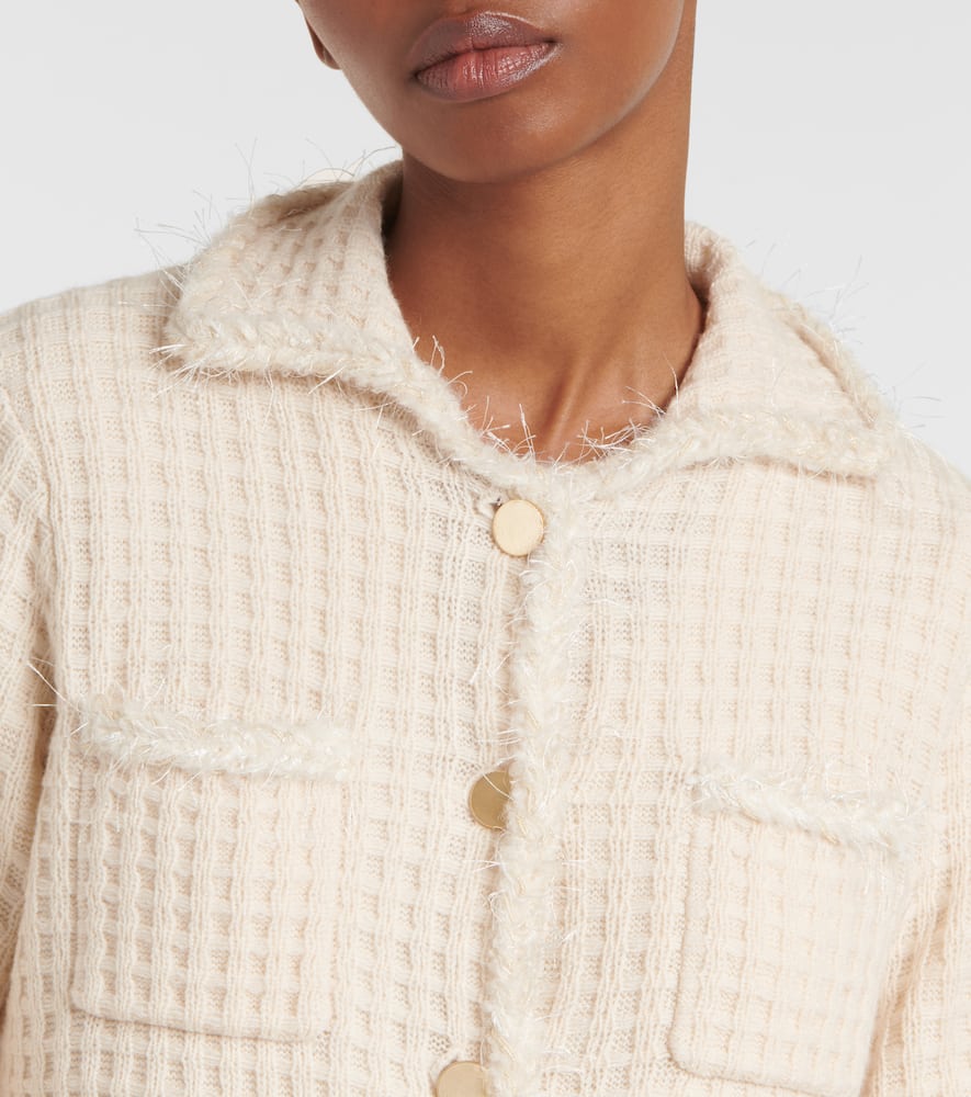 Distressed wool and cashmere cardigan