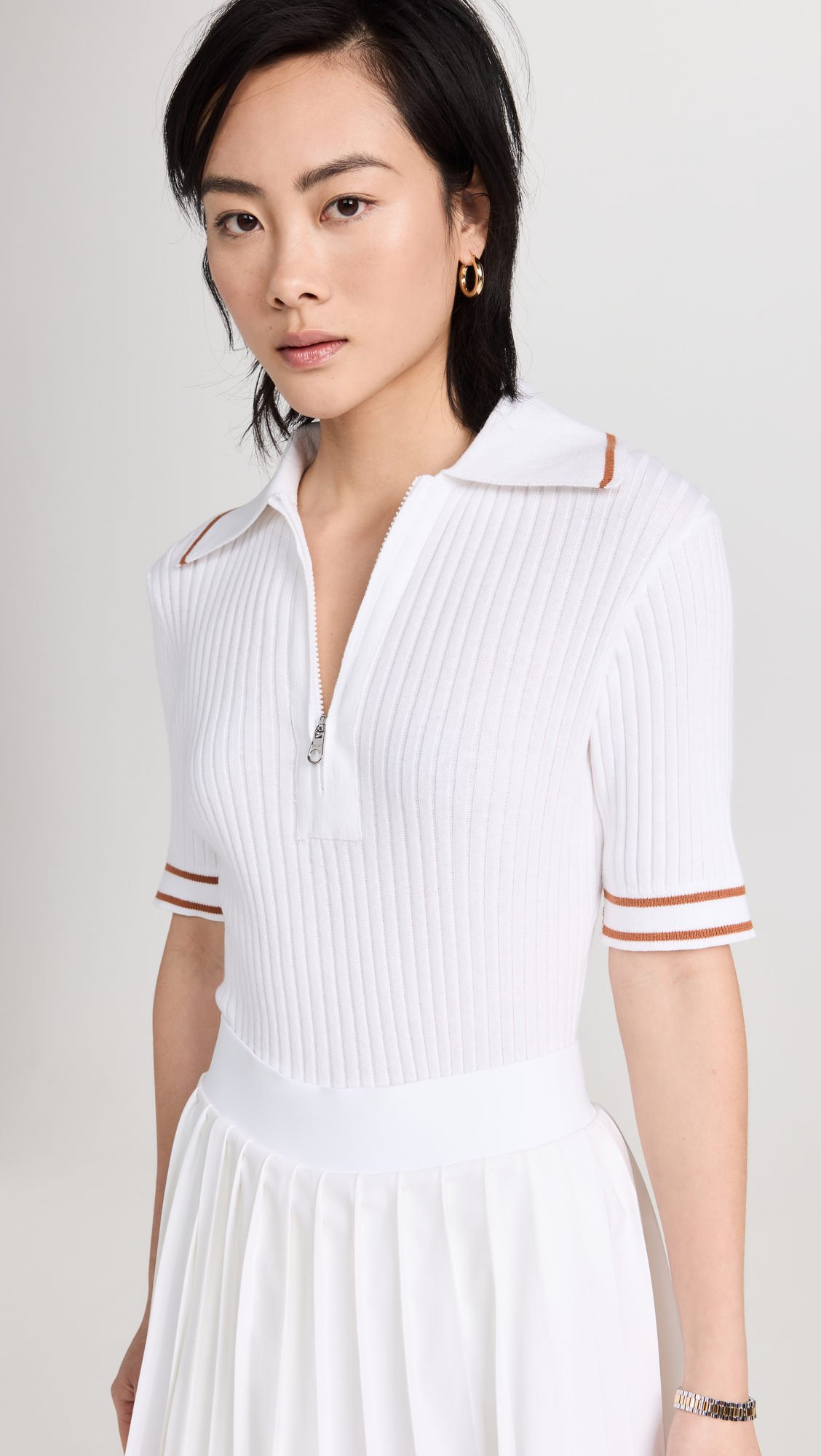 Napier Fitted Knit Polo