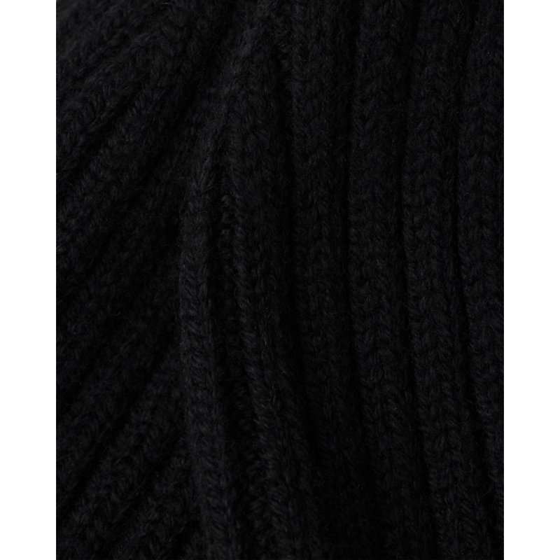 Mens Logo-Embellished Ribbed Wool Beanie