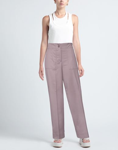 Woman Pants Lilac Size 6 Polyester, Viscose, Elastane, Acetate