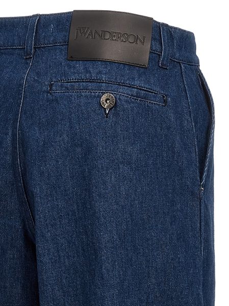 JW Anderson Checked Turn-Up Brim Jeans