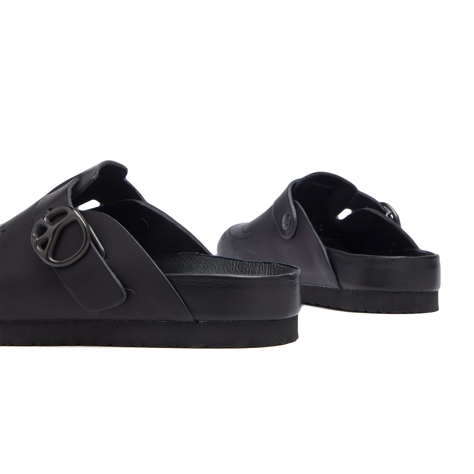 Women's Cowhide Clog Sandal in Black