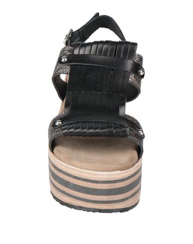 Woman Sandals Gunmetal Size 11 Leather