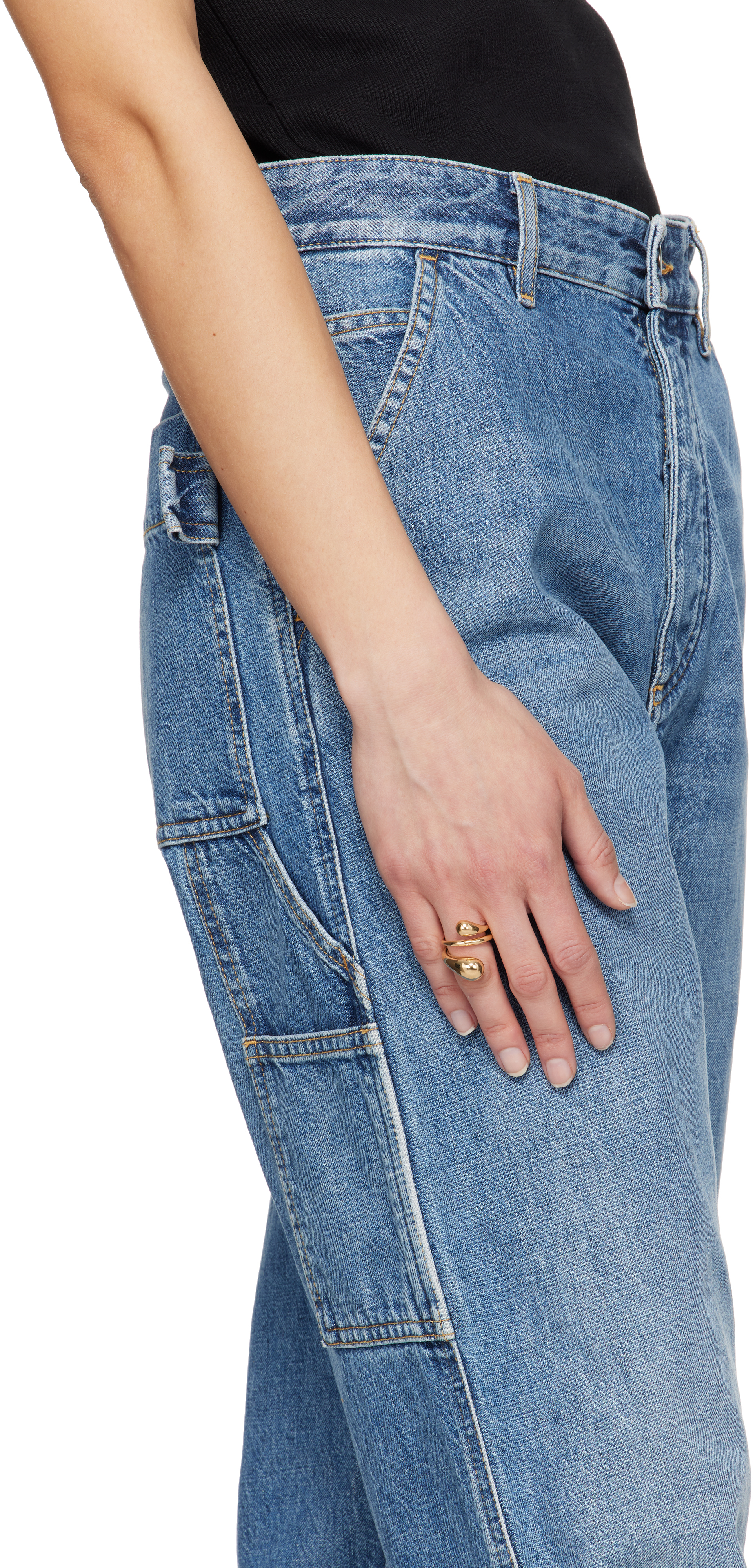 Bottega Veneta Gold Drop Ring