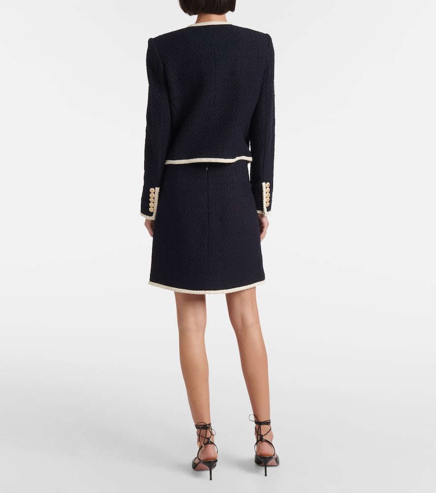 Veronica Beard Roman cotton-blend tweed miniskirt