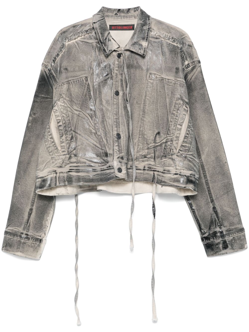 Layered denim jacket - Neutrals