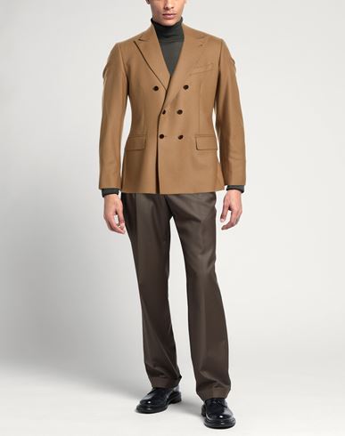 Man Blazer Camel Size 42 Virgin Wool