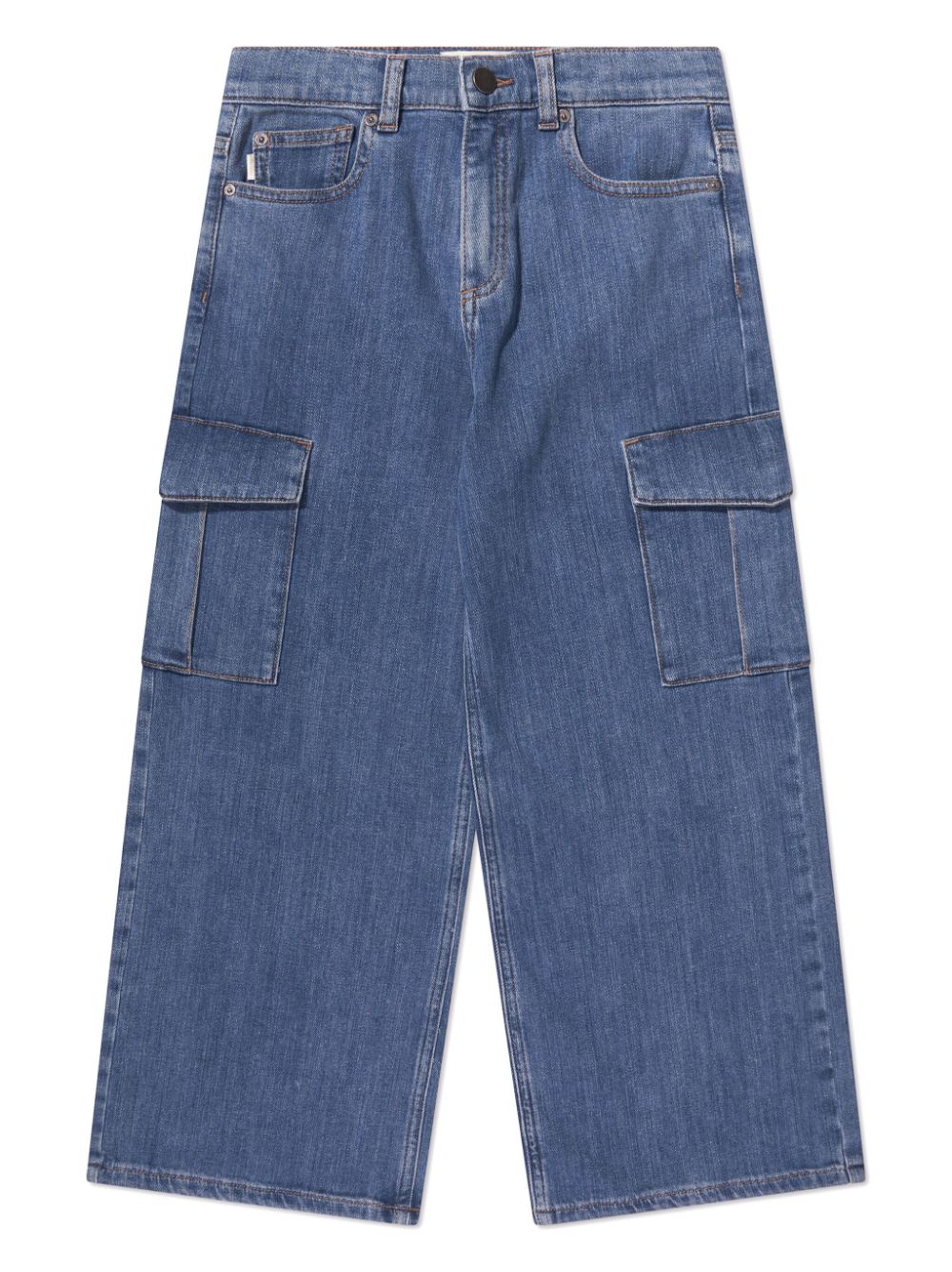 Drop-crotch wide-leg jeans - Blue