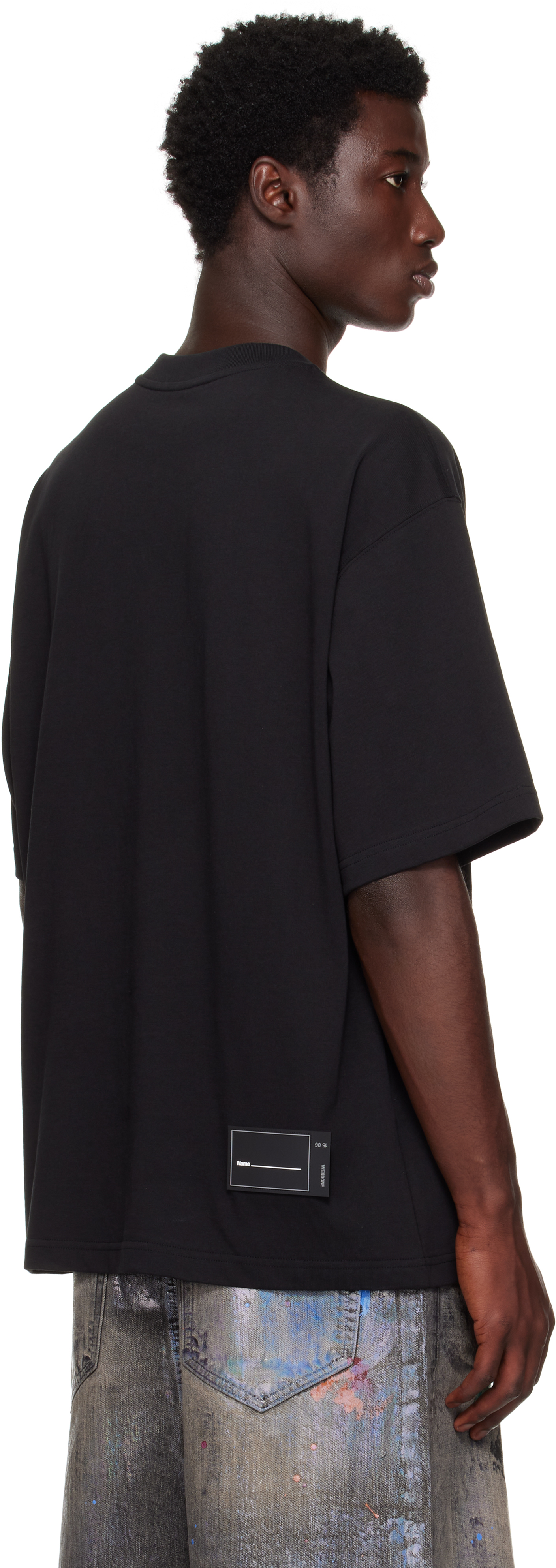 Black 'WD' Logo T-shirt