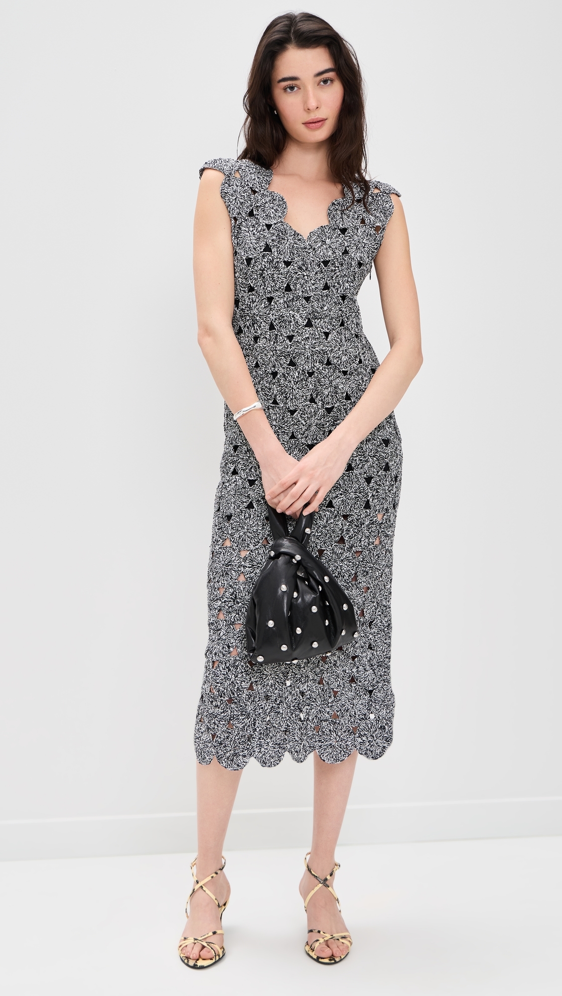 Muro Crochet Dress Black/White