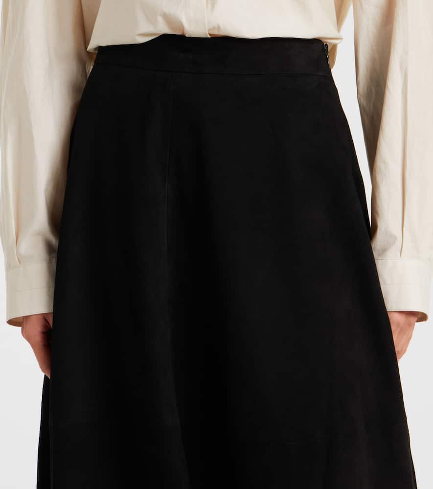 Róhe Suede midi skirt