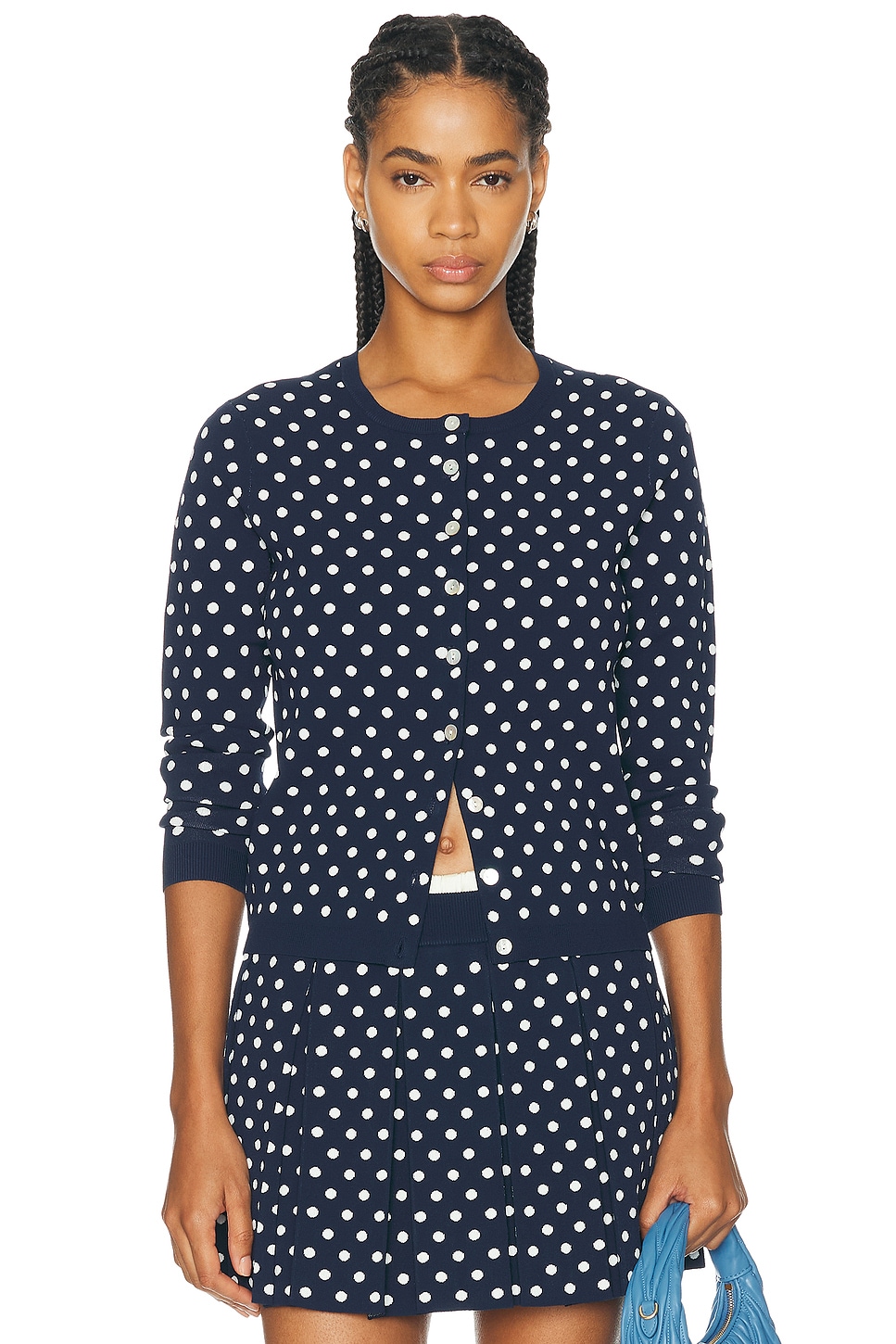Sandy Liang Fable Cardigan in Navy