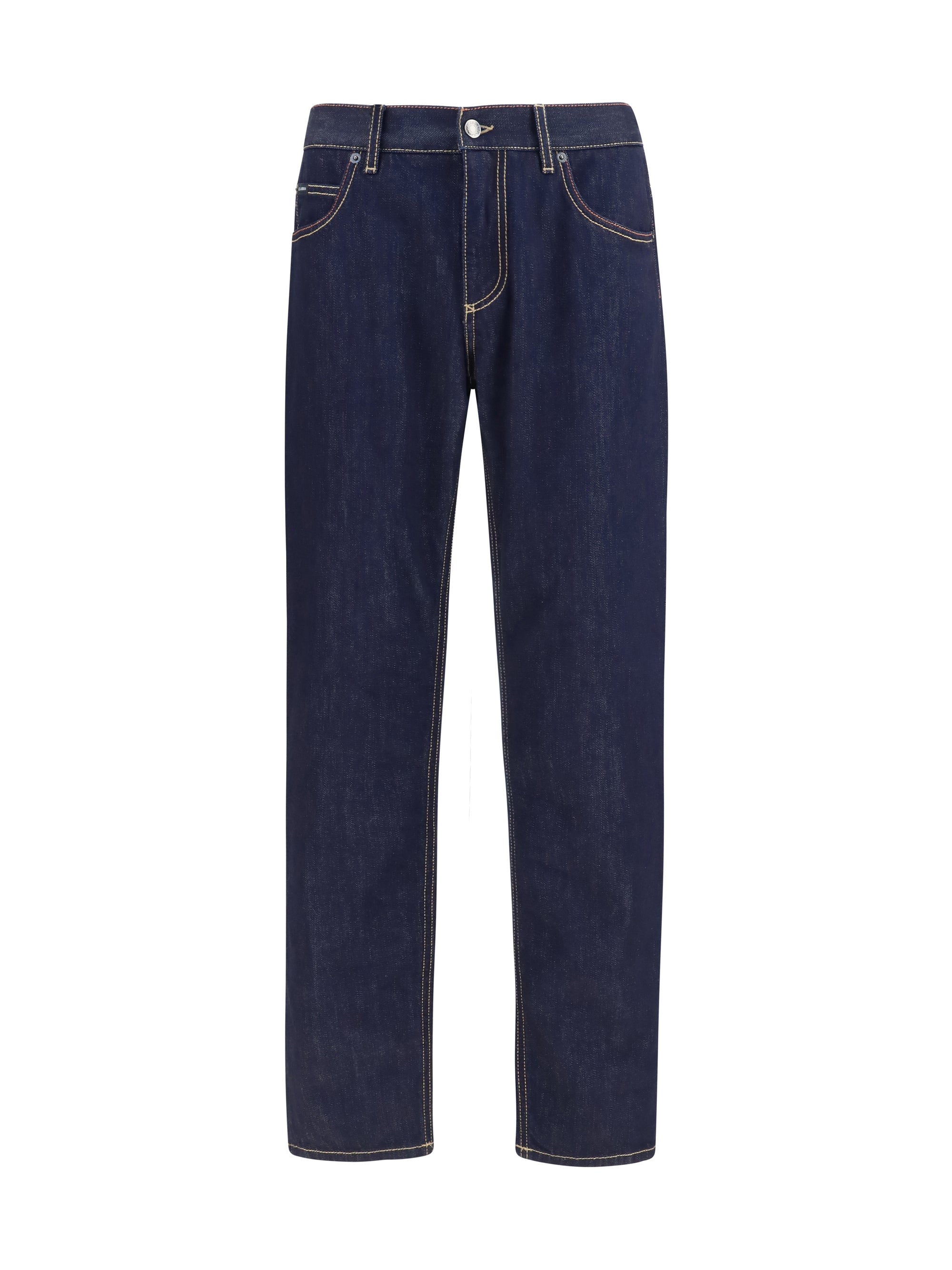Cotton Denim Jeans — Navy