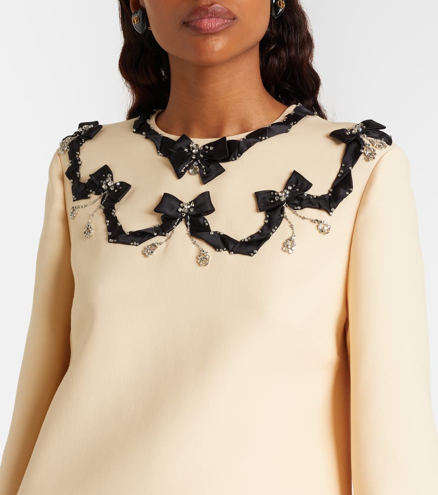 Crepe Couture embellished minidress