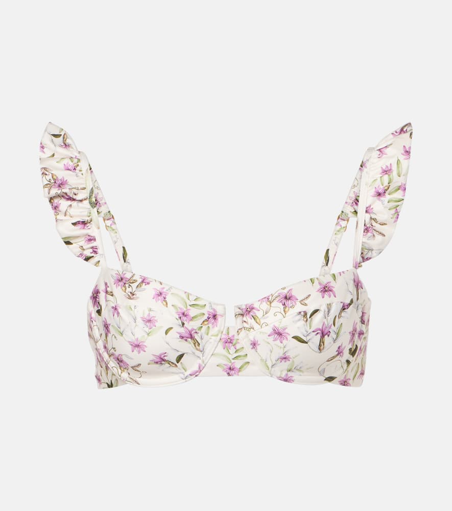 Kiwi printed bikini top