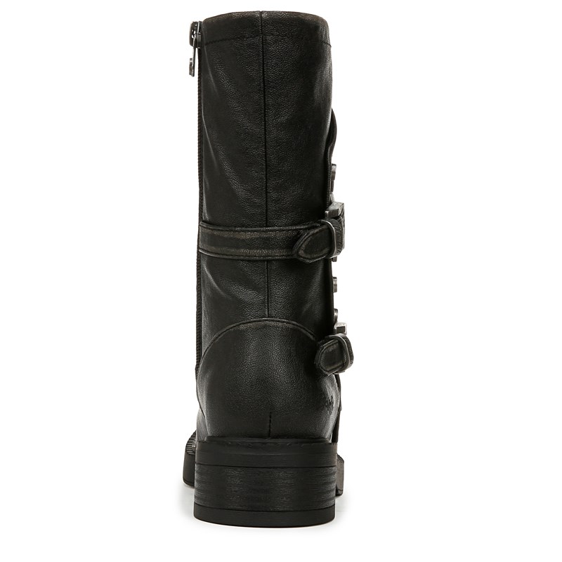 Women's Venice Moto Boots (Black Distressed)