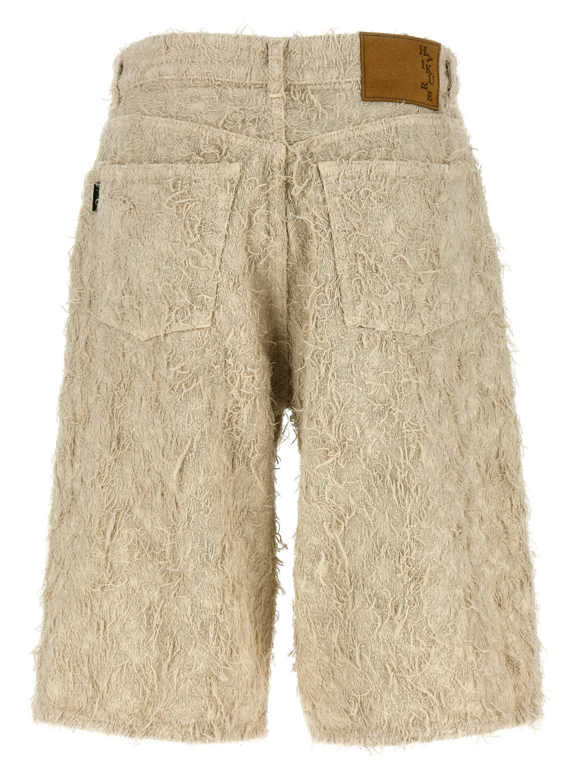 Becky Fur Denim Jeans Beige