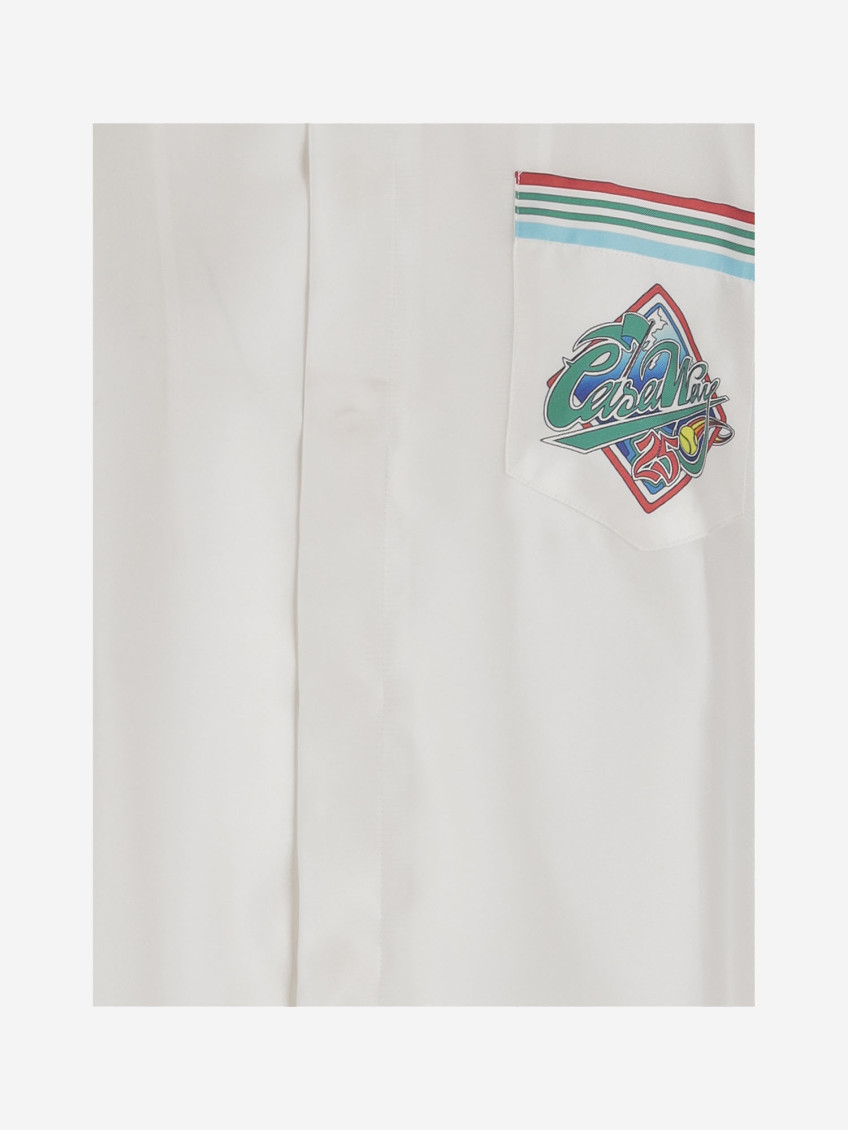 Silk Shirt With Graphic Print