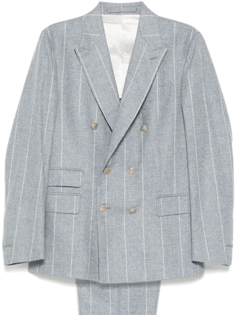 Striped two-piece suit - Grey