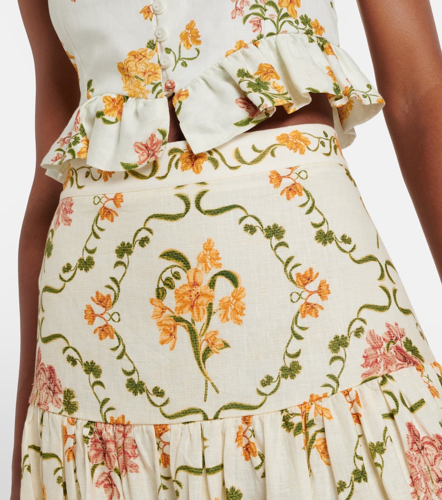 Anis Cordillera floral cotton maxi skirt