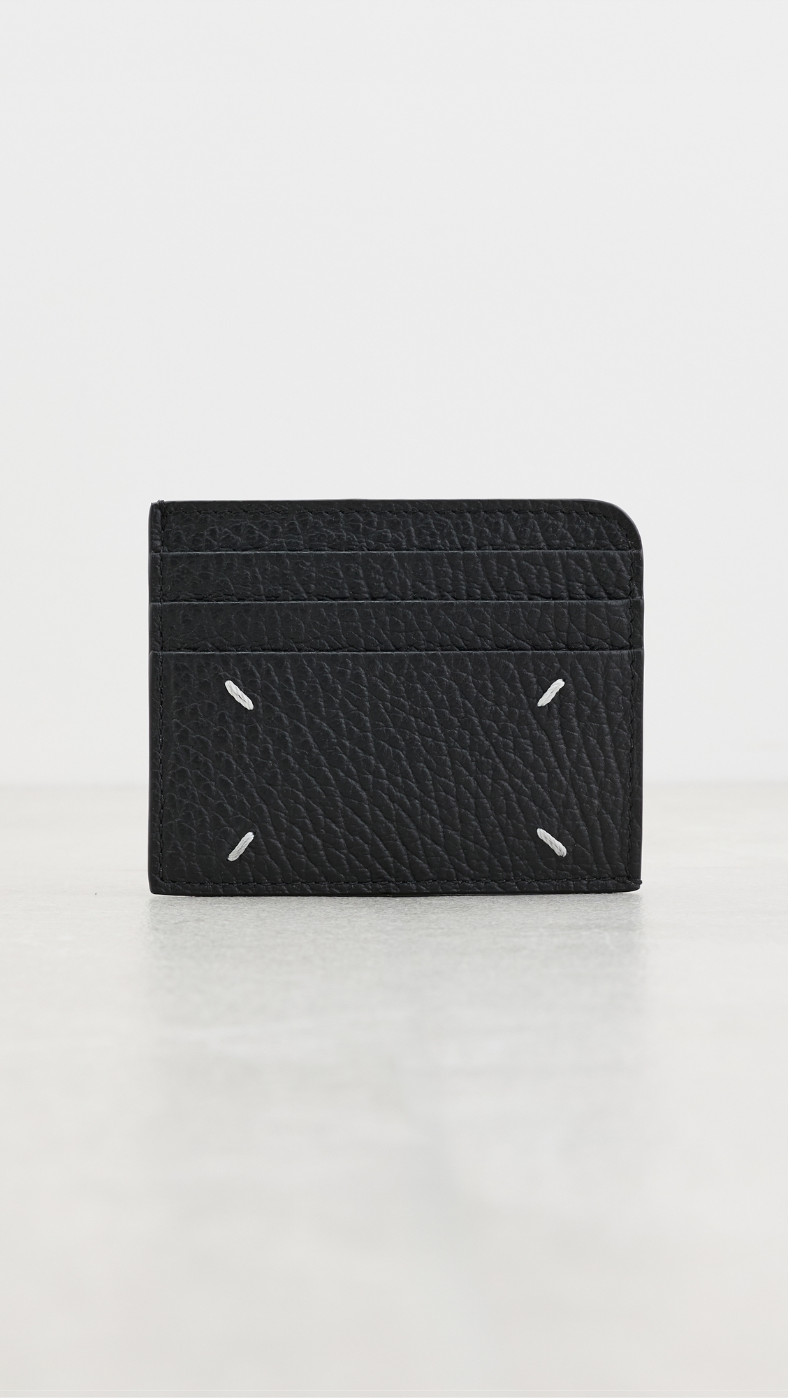 Grainy Leather 6CC Card Case Black One Size