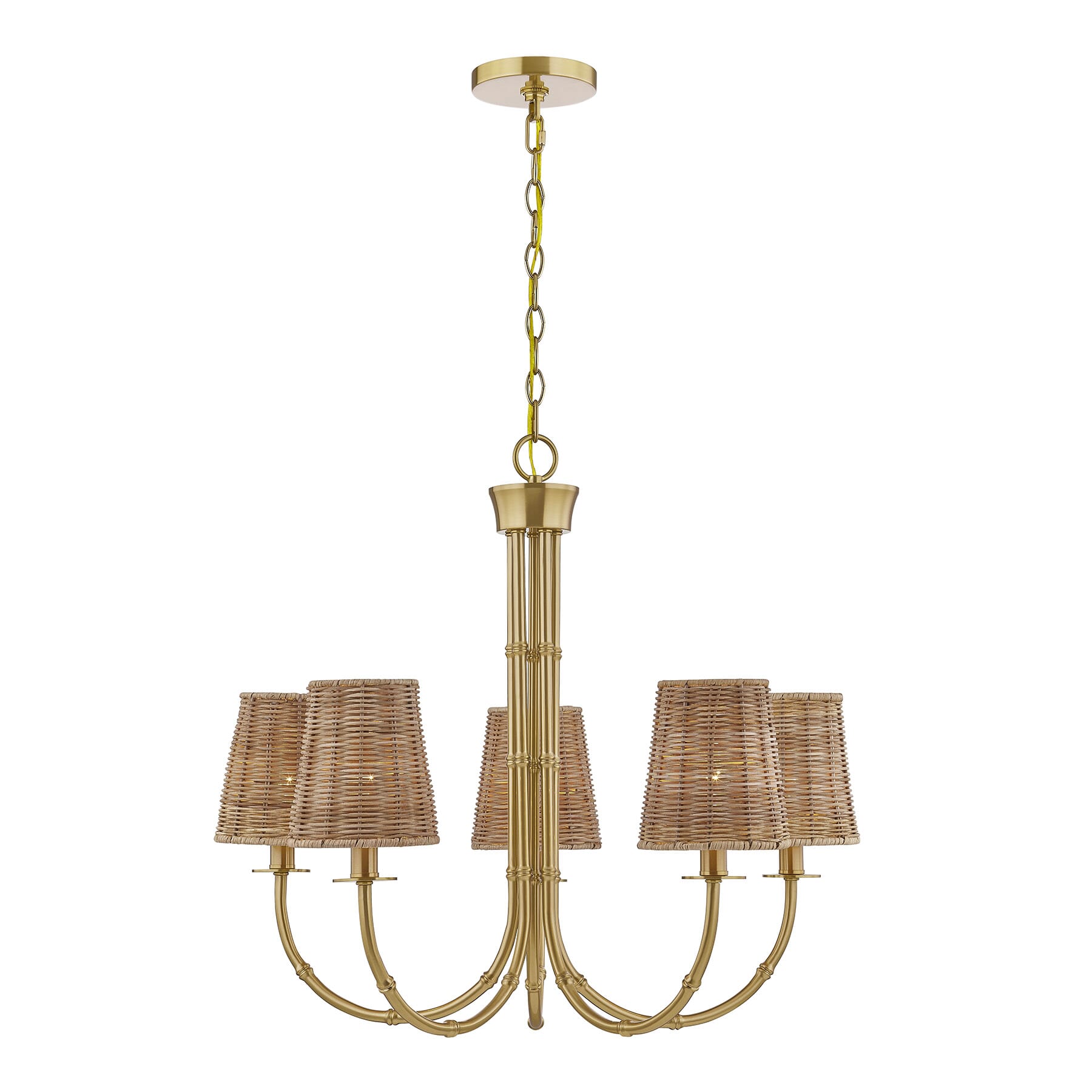 Ashbury 5-Light Chandelier in Warm Bra