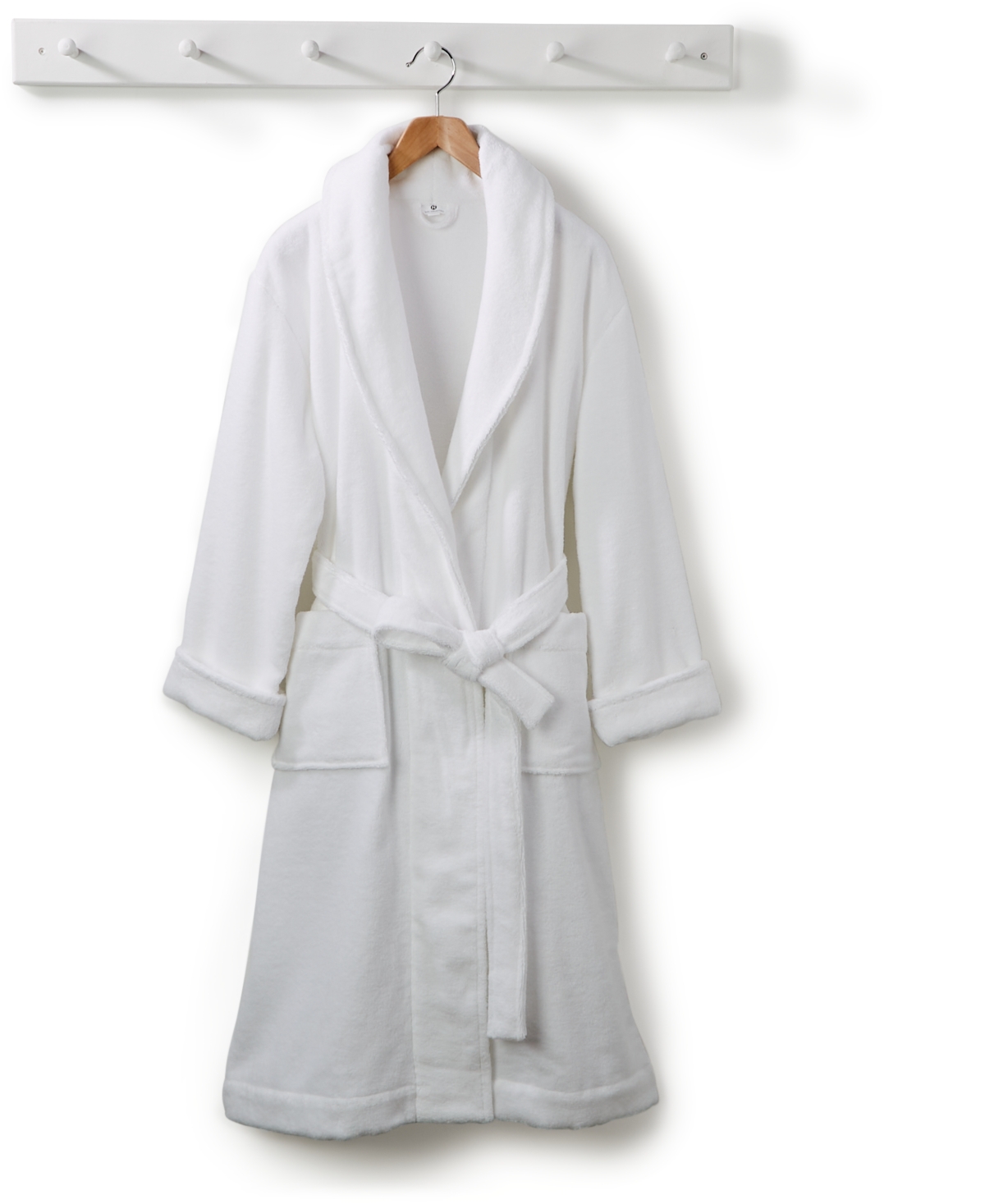 Turkish Cotton Shawl-Collar Robe, Exclusively at Macy's - White