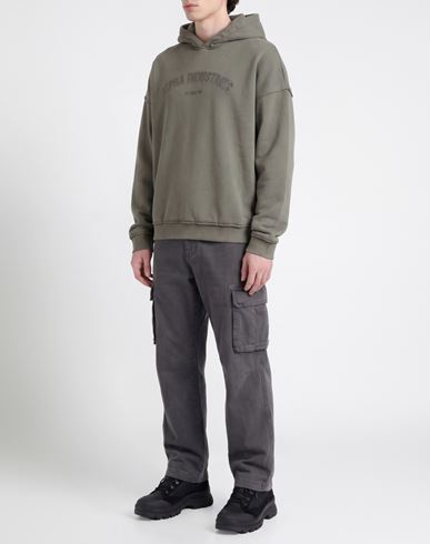 Man Sweatshirt Military green Size M Cotton, Polyester