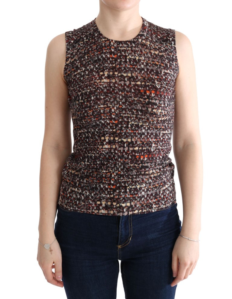 Virgin Wool Knit Tank Top — Multicolor