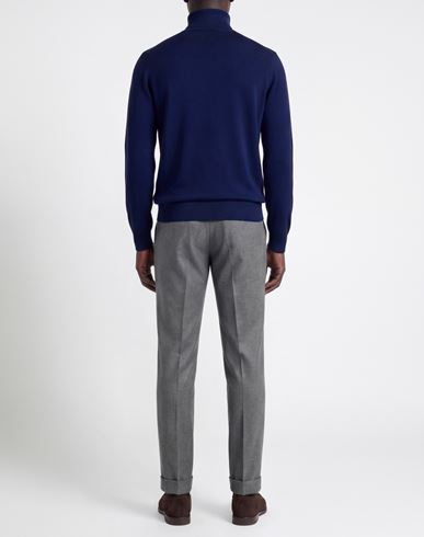 Man Turtleneck Blue Size 44 Merino Wool