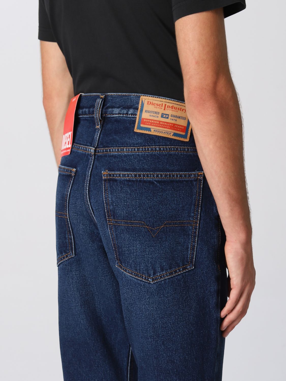 Pants Men color Denim