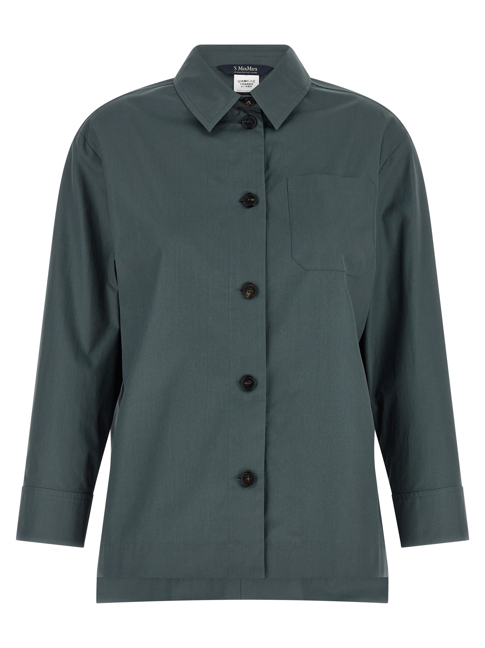 Cotton Poplin Shirt — Gray