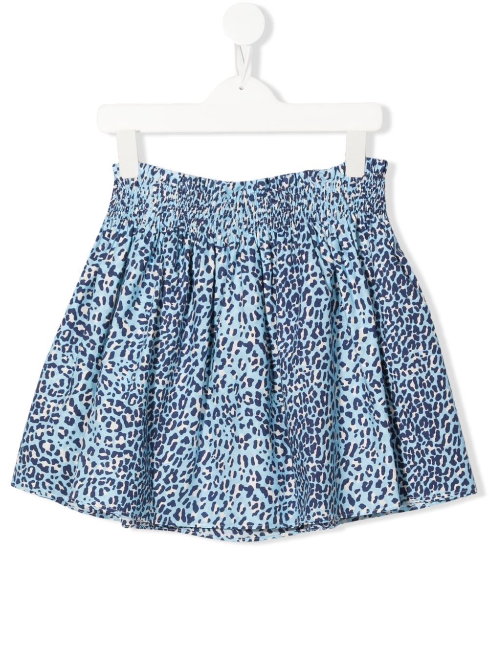 Leopard-print flared skirt - Blue
