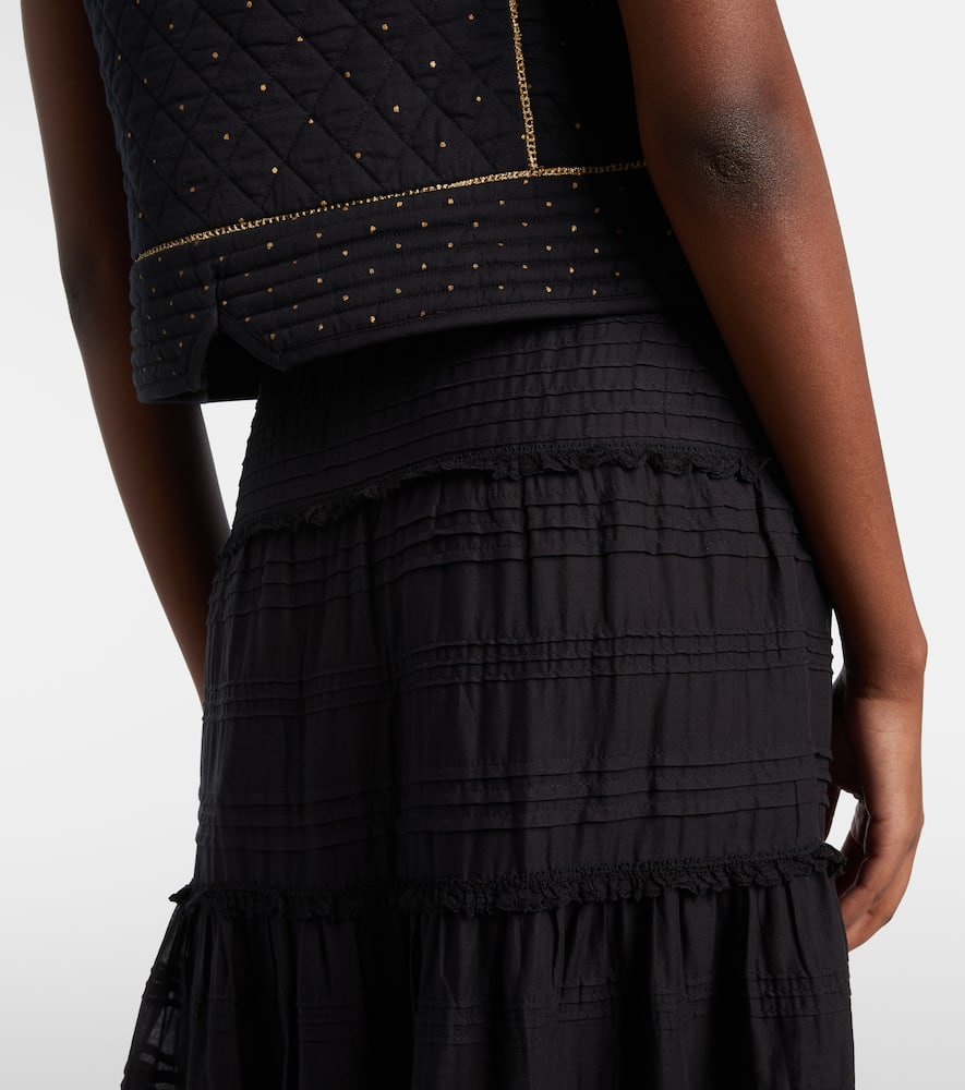 Paoline lace-trimmed maxi skirt
