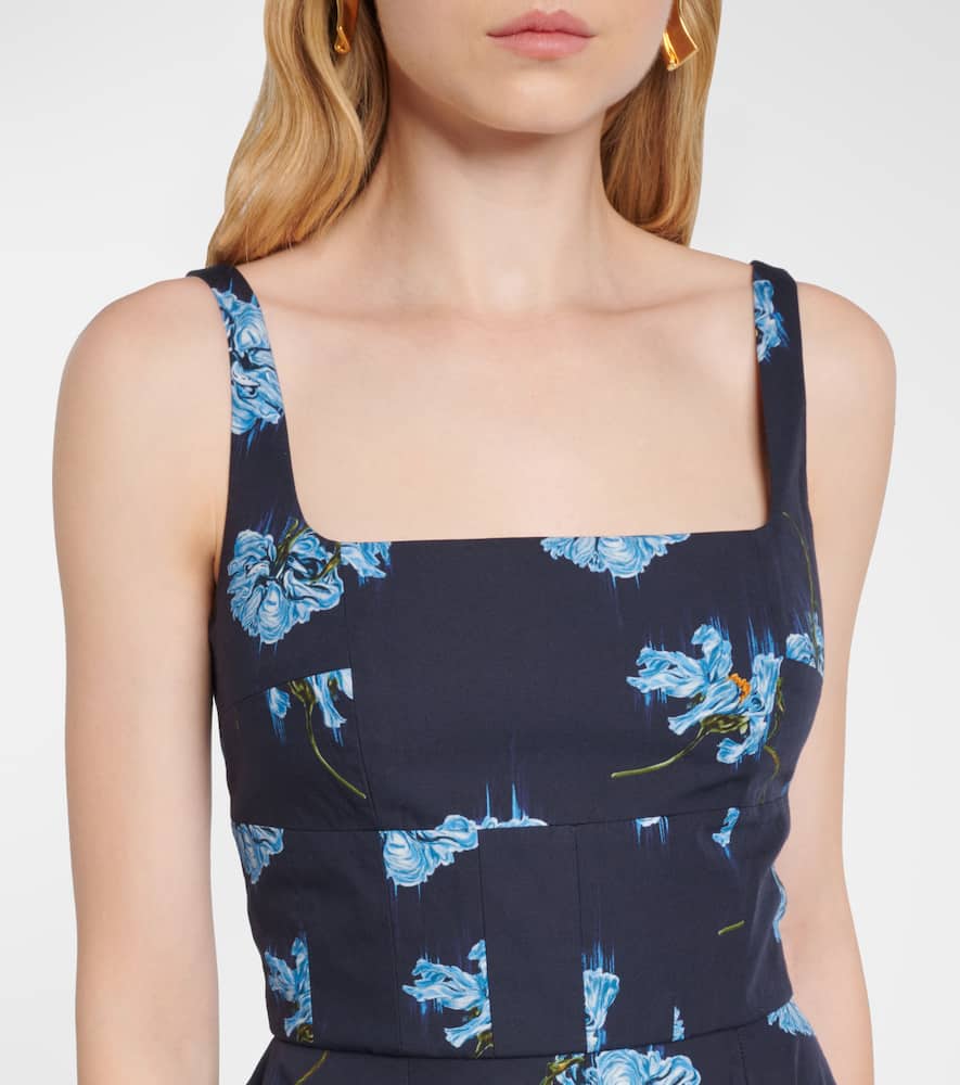 Floral cotton midi dress
