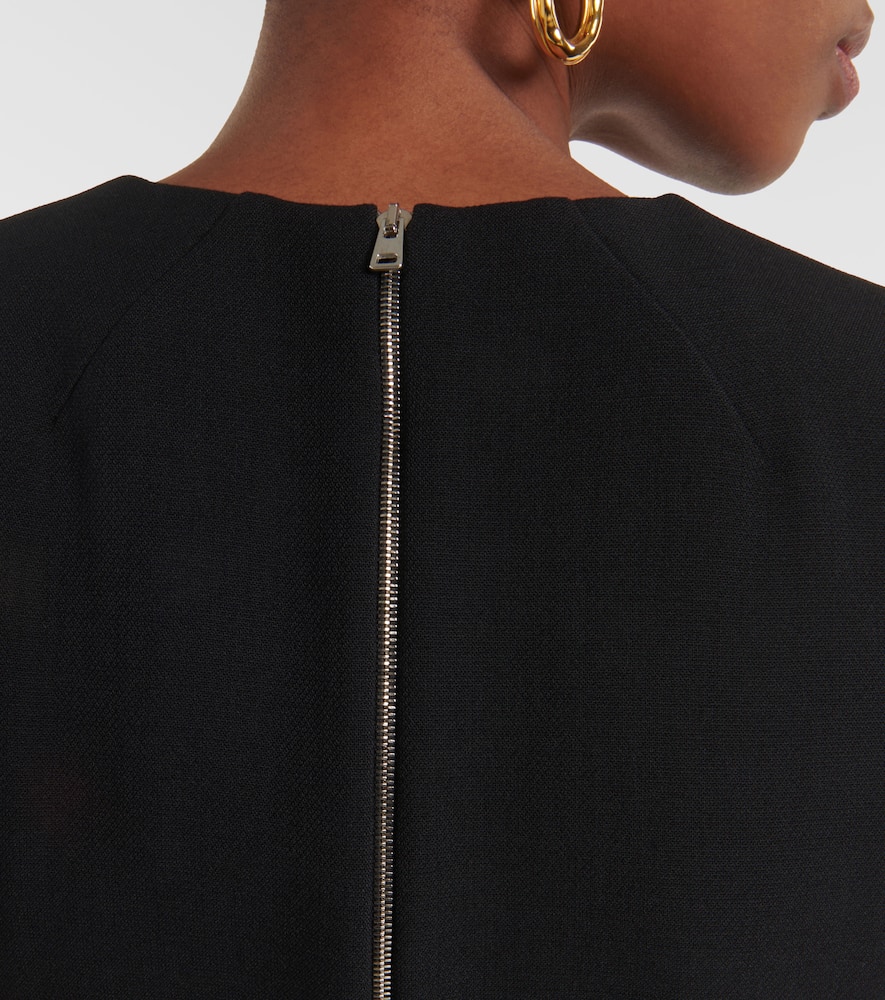 Fitted T-Shirt crêpe midi dress