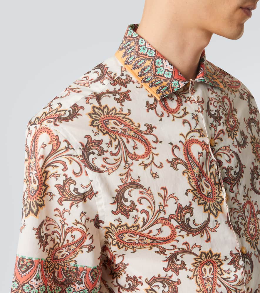 Paisley cotton bowling shirt