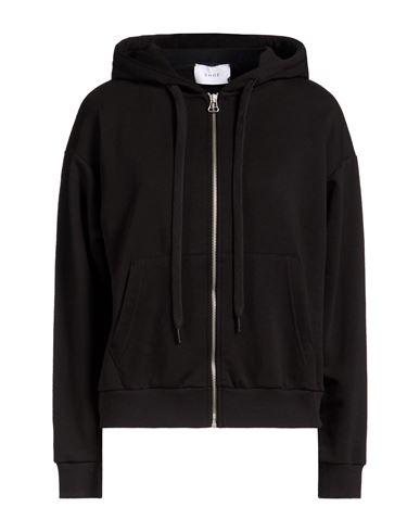 Woman Sweatshirt Black Size M Cotton, Polyester