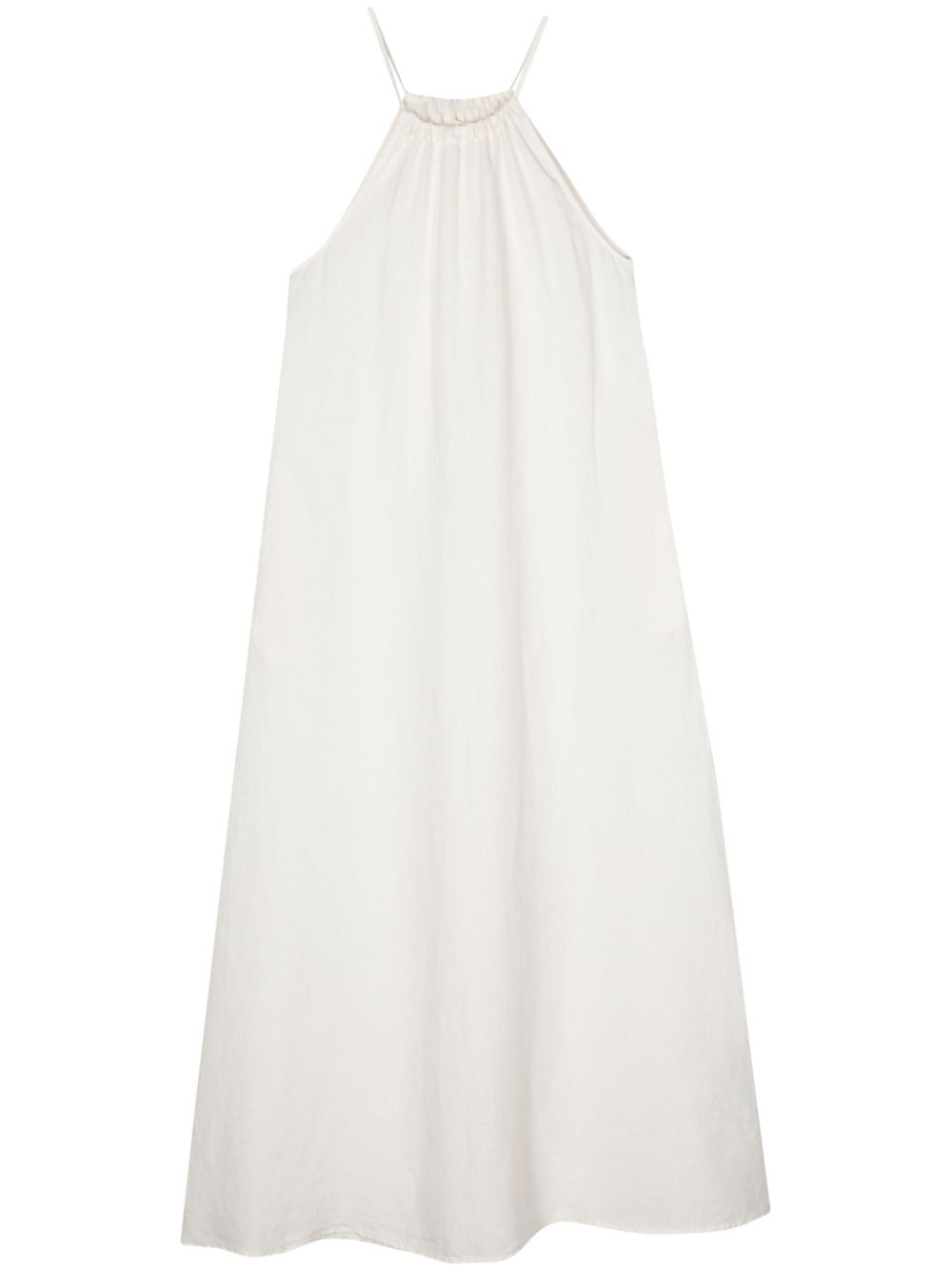 Halterneck linen maxi dress - Neutrals