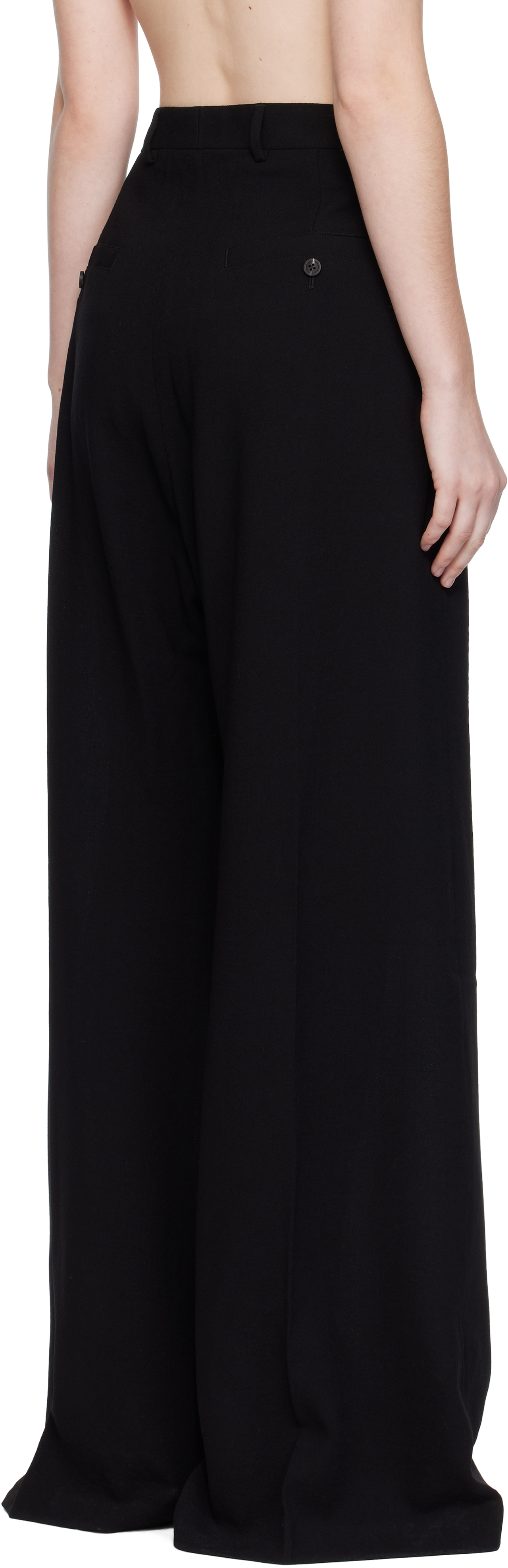 Black Concordians Tailored Wide Belas Trousers