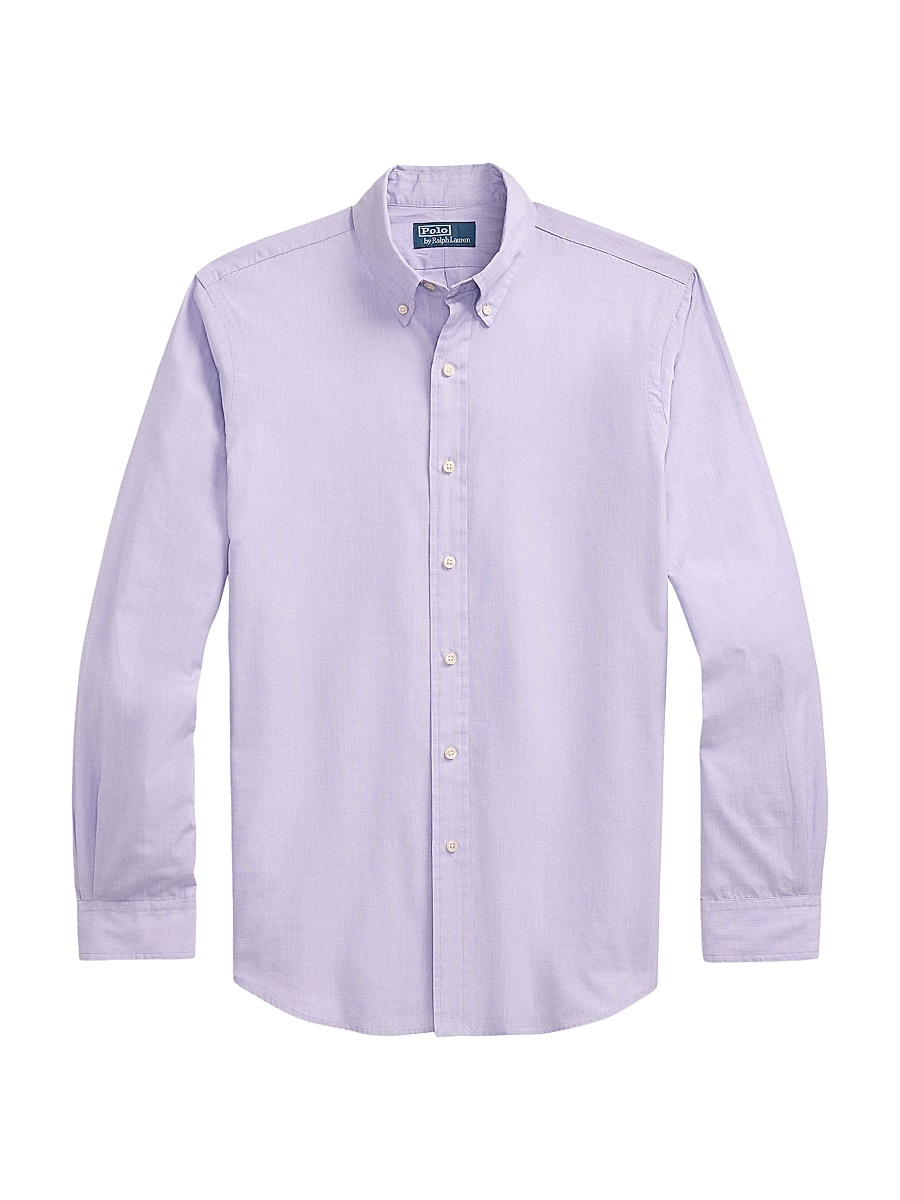 Men's Classic-Fit End-On-End Shirt - Lavender White